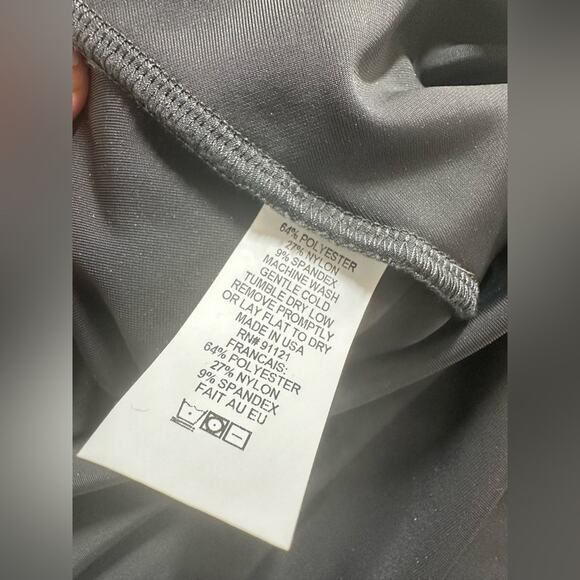 Sno skins Woman's Size XXL Velour Long Mandarin Collar Metal Buttons Tunic Grey - Picture 6 of 7